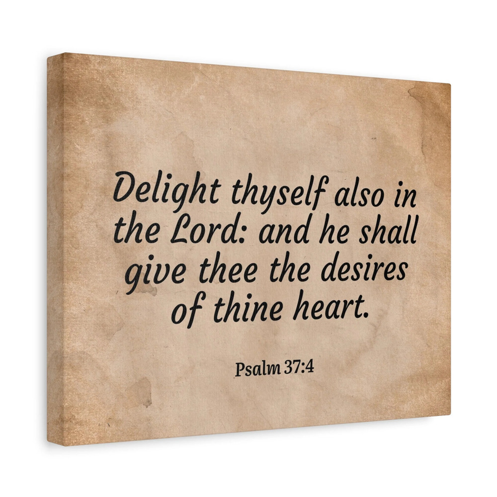 Scripture Walls Desires Of Thine Heart Psalm 37:4 Bible Verse Canvas Christian